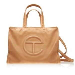 Telfar Leather Carry Bag Medium Desert